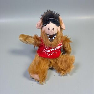 Vintage 1980's ALF 11" Plush Doll No Problem T-shirt Stuffed Animal Toy EUC